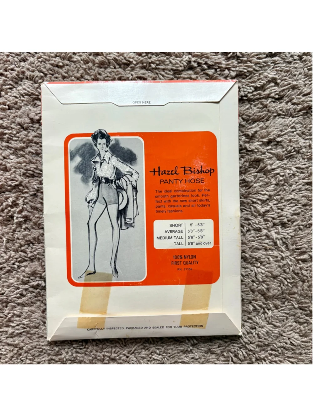 Vintage NWT 70s Hazel Bishop smoke colored gray panty hose